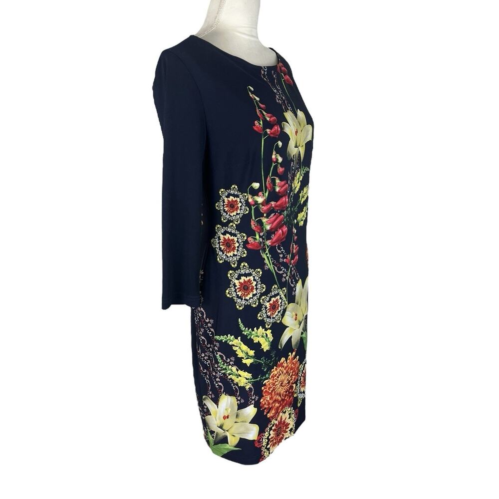 Joseph Ribkoff Garden Floral Sheath Dress Professional Business Workwear Size 12 - Picture 3 of 8